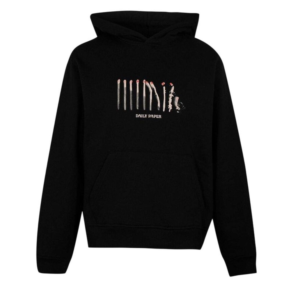 Daily Paper Mens Relaxed Fit Pullover Hoodie / Black